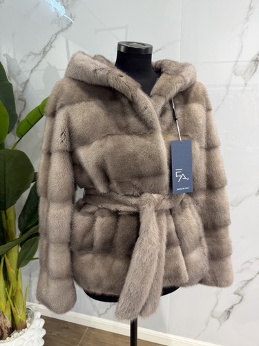 Giacca visone grigio com - giacca,